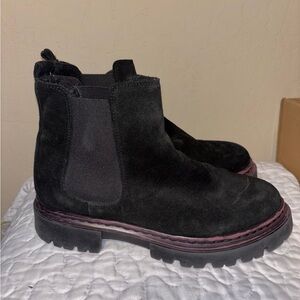 Black Suede Chelsea Boots